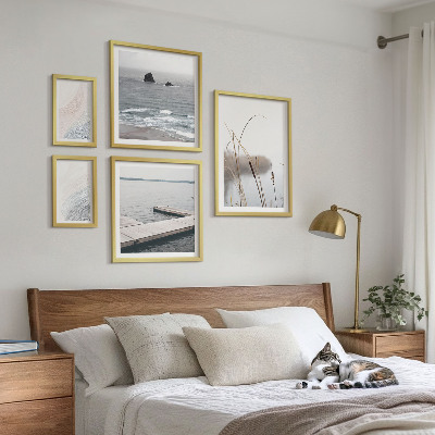 Set of 5 wall art pieces Minimalist seascapes