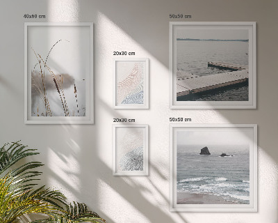 Set of 5 wall art pieces Minimalist seascapes