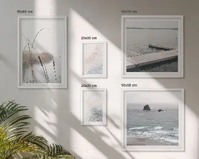 Minimalist seascapes wall art set of 5 pieces