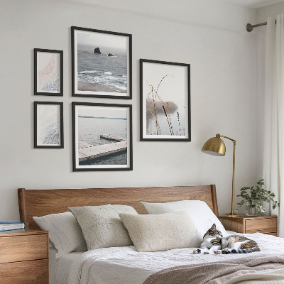 Set of 5 wall art pieces Minimalist seascapes