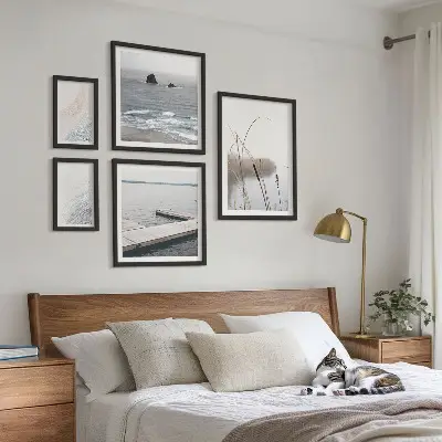 Minimalist seascapes wall art set of 5 pieces