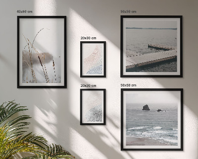 Set of 5 wall art pieces Minimalist seascapes