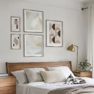 Gallery wall Abstract forms geometry