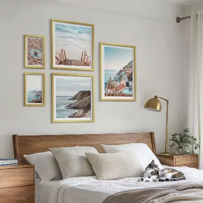 5-Piece Italian Towns and Beaches Wall Art Set scenic coastal relaxation theme