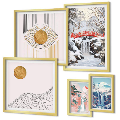 Gallery wall Landscapes waterfalls bridges Japan