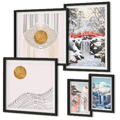 Gallery wall Landscapes waterfalls bridges Japan