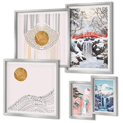 Gallery wall Landscapes waterfalls bridges Japan