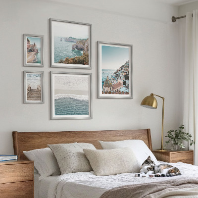 Framed photo set Landscapes of a seaside town