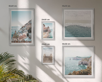 Framed photo set Landscapes of a seaside town