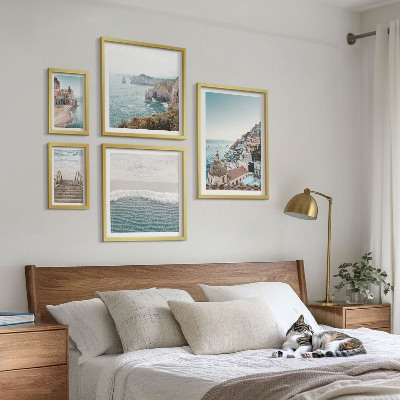 Framed photo set Landscapes of a seaside town