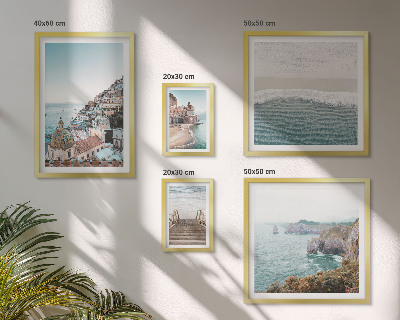 Framed photo set Landscapes of a seaside town