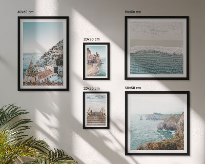 Framed photo set Landscapes of a seaside town