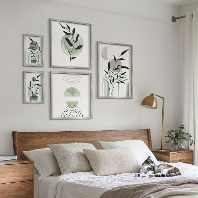 Framed photo set Stylish plant graphics