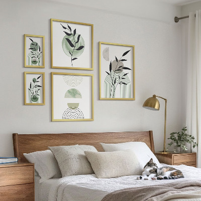 Framed photo set Stylish plant graphics