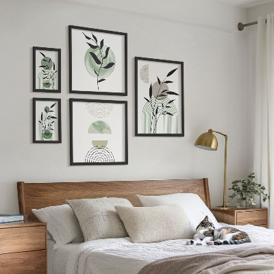 Framed photo set Stylish plant graphics
