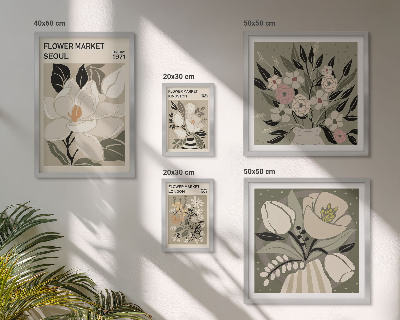 Gallery wall Floral patterns from London and Seoul