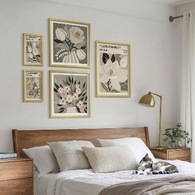 Gallery wall Floral patterns from London and Seoul
