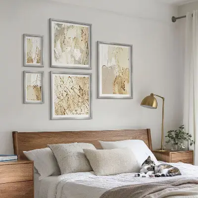 Framed photo set Abstract modern textures
