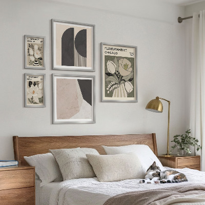 Gallery wall Stylish floral arrangements