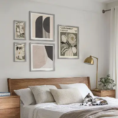 Floral arrangements stylish gallery wall art