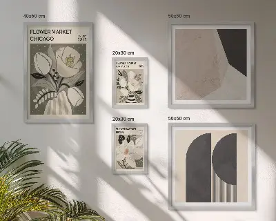 Floral arrangements stylish gallery wall art