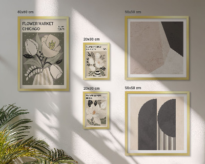Gallery wall Stylish floral arrangements