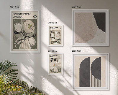 Gallery wall Stylish floral arrangements