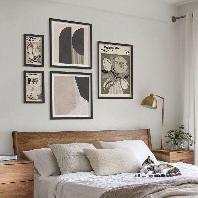 Gallery wall Stylish floral arrangements