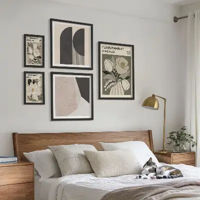 Floral arrangements stylish gallery wall art