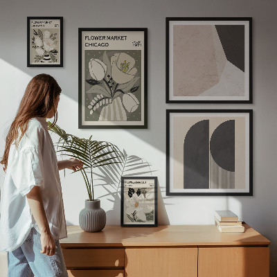 Gallery wall Stylish floral arrangements