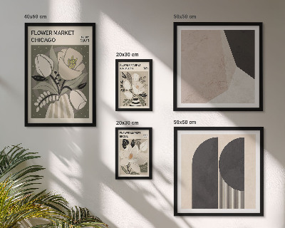 Gallery wall Stylish floral arrangements