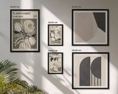 Floral arrangements stylish gallery wall art