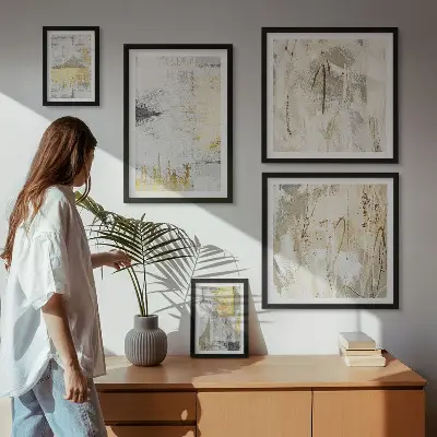 Gallery wall Stylish abstract patterns