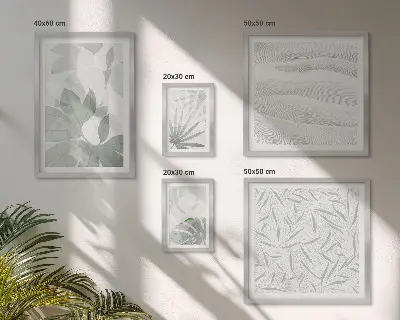 Gallery wall set with plant and greenery motifs