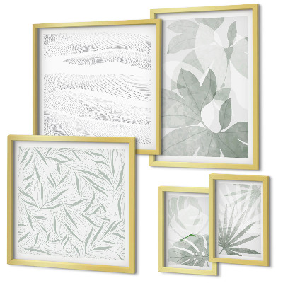 Gallery wall Plant greenery motifs