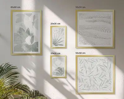 Gallery wall set with plant and greenery motifs