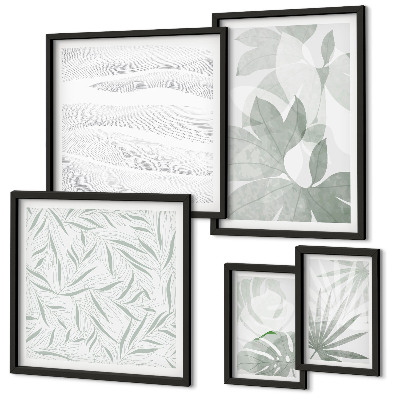 Gallery wall Plant greenery motifs