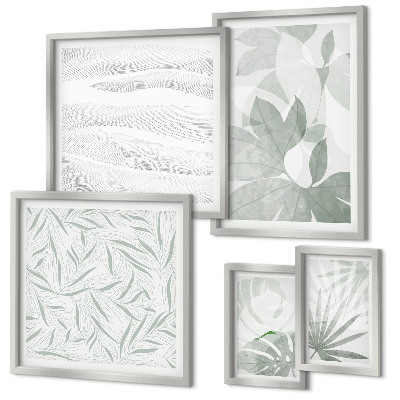 Gallery wall Plant greenery motifs