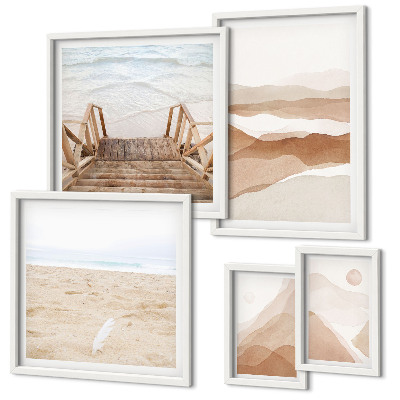 Gallery wall Minimalist beaches and mountains