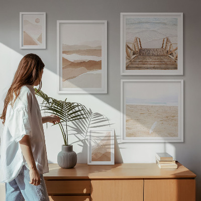 Gallery wall Minimalist beaches and mountains