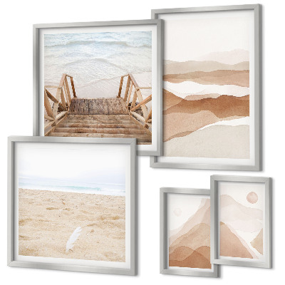 Gallery wall Minimalist beaches and mountains