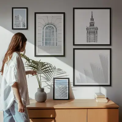 Gallery wall modern architecture minimalism edition
