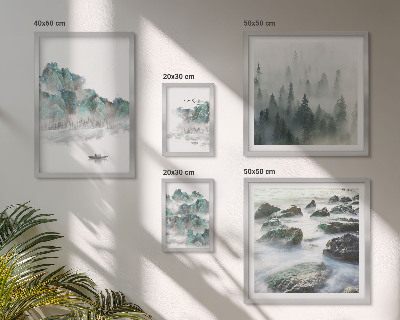 Framed photo set Peaceful landscapes with water