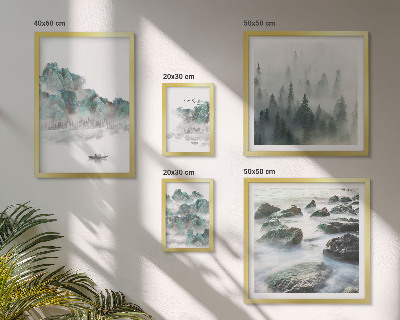 Framed photo set Peaceful landscapes with water