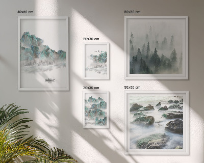 Framed photo set Peaceful landscapes with water
