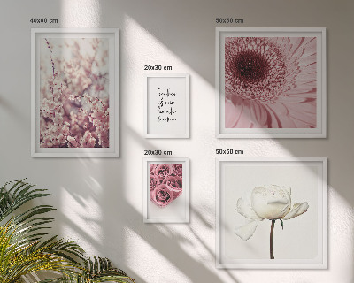Set of 5 wall art pieces Floral romantic accents