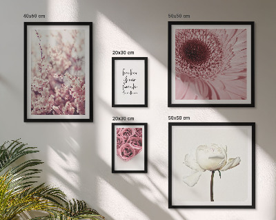 Set of 5 wall art pieces Floral romantic accents