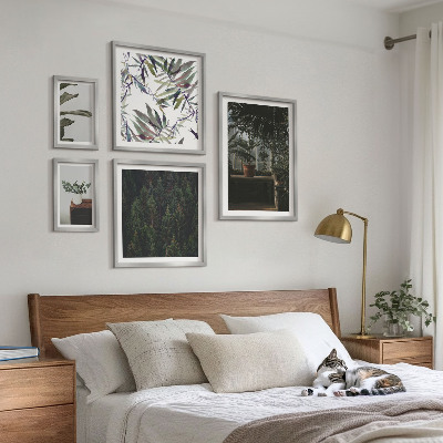 Framed photo set Green oasis plant motifs
