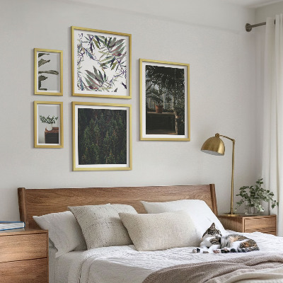 Framed photo set Green oasis plant motifs