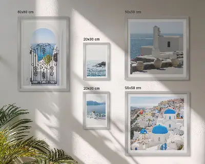 Mediterranean Greece views wall art set of 5 pieces